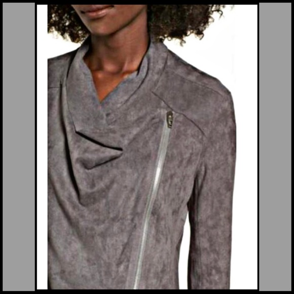 NWT Blank NYC Vegan Suede Drape Front Jacket XS - Picture 5 of 14
